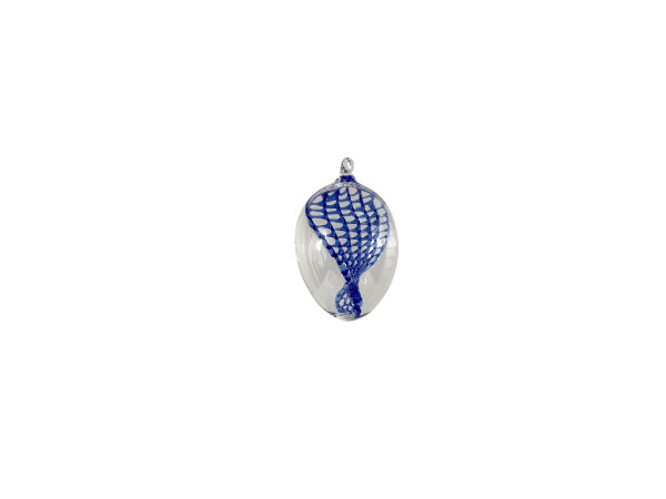 egg with twisted net, blue