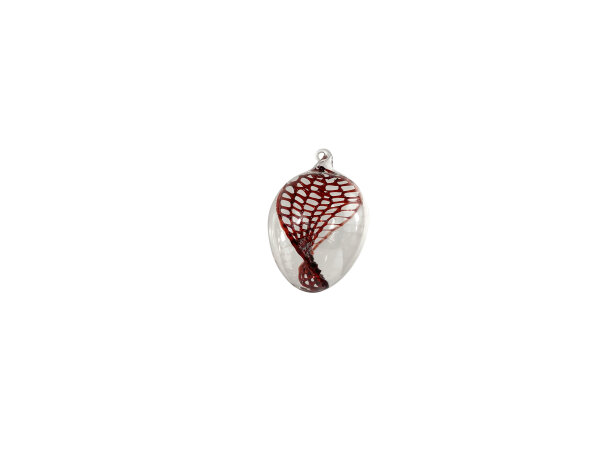 egg with twisted net, red