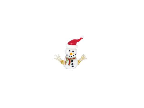 snowman with santa claus cap