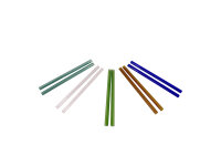 glass straw, 5 colours, straight, 15cm,&Oslash;8mm, 10 x 10er Set