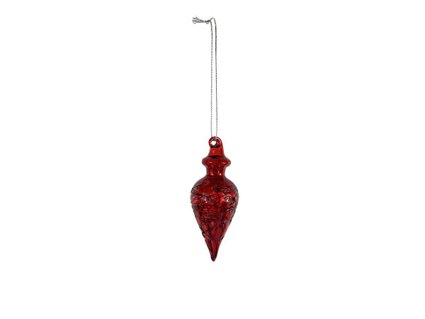 ornament drop, red