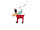 reindeer with wing&acute;s, red
