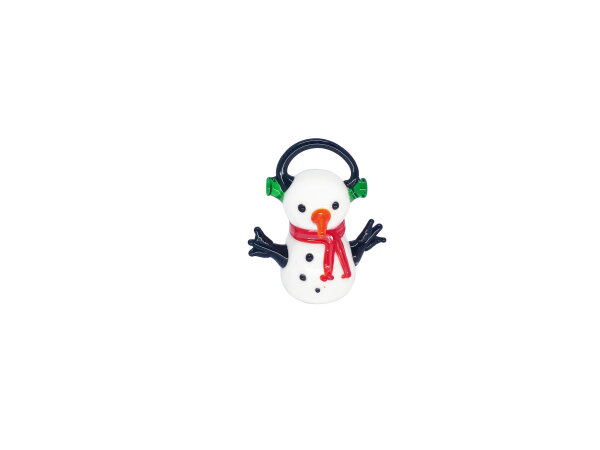 snowman with earmuffs