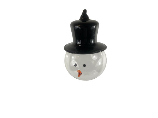 snowmanhead with black cap