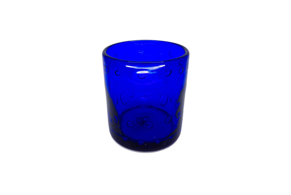 Bubble-Glas Whisky, blau