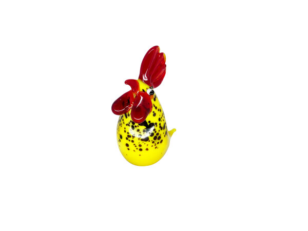 mini rooster standing, yellow