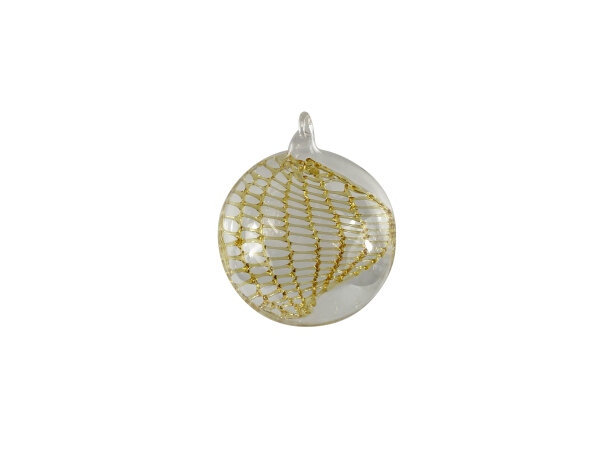 ball with twisted net inside 8cm, golden