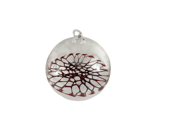 ball with net inside, 10 cm, red