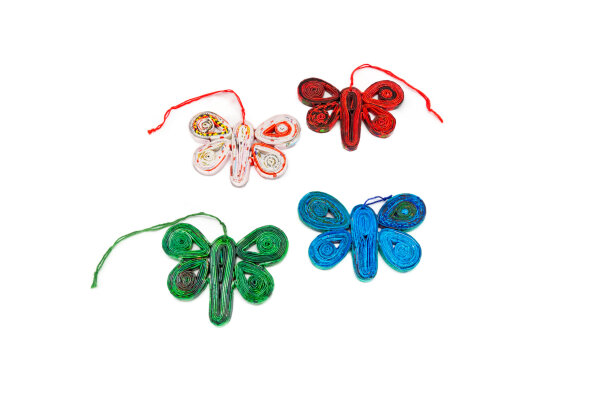paperquilling butterlfy, 4 colours assorted