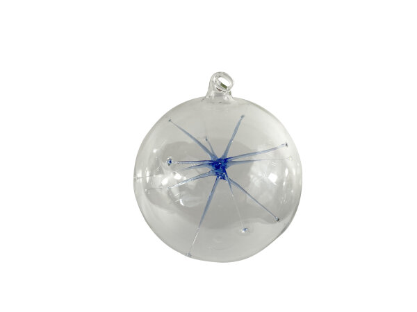 Kugel m. Stern &Oslash;12cm, blau