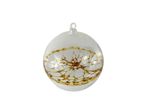 Kugel m. Netz &Oslash;12cm, gold