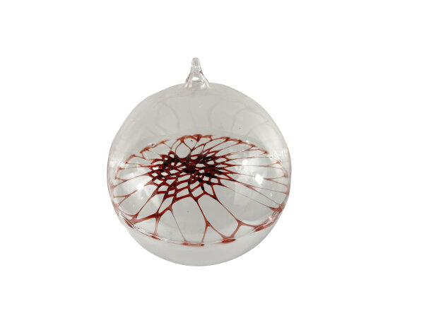 Kugel m. Netz &Oslash;12cm, rot
