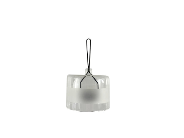 lantern for tealight 8cm, clear/mated